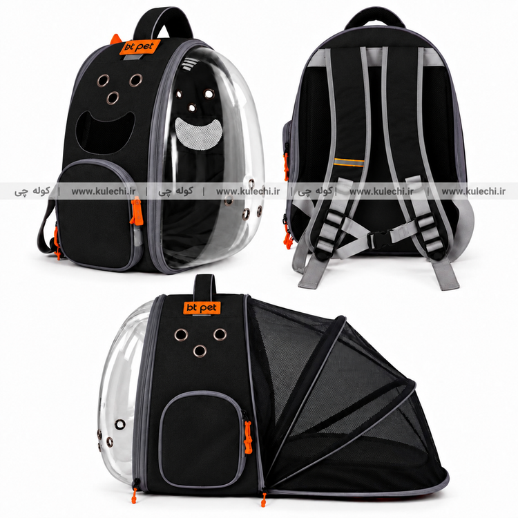 کوله پشتی حمل سگ و گربه پارکدار پلاس(BT pet) مدل B40