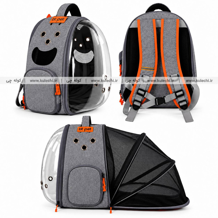 کوله پشتی حمل سگ و گربه پارکدار پلاس(BT pet) مدل B40